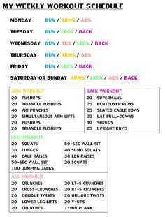 Pinterest Workout, Weekly Workout Routines, Weekly Workout Schedule, Workout Routines For Women, Weekly Workout Plans, Month Workout, Training Schedule, Workout Schedule, Weekly Workout