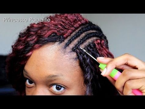 Coiffures Protectrices, on en parle? – Azraly Twist Protective Styles, Braids With Bangs, Crochet Braid Pattern, Crochet Braids Freetress, Braided Bangs, Crochet Braid Styles, Braid Patterns, Fish Tail Braid, Top Crop