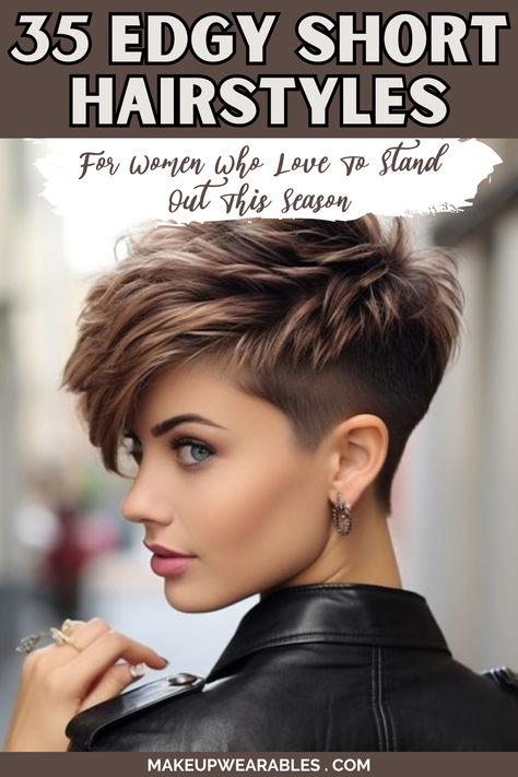 Edgy Short Hairstyles For Women Hip Short Hairstyles For Women, Edgy Hair Styles Short, Short Hairstyle Women Edgy, Short Hairstyles For Women In 40s, Edgy Short Hair For Women, Edgy Short Hair Styles, Sassy Short Hairstyles For Women, Asymmetrical Pixie Edgy, Short Edgy Hairstyles