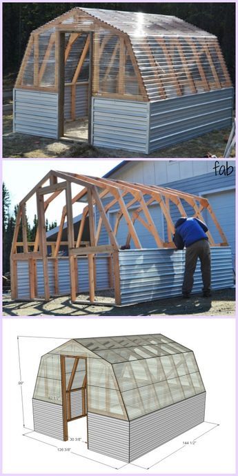 Serre Diy, Reban Ayam, Diy Greenhouse Plans, Build A Greenhouse, Greenhouse Shed, Outside Projects, Diy Barn, Backyard Greenhouse, Greenhouse Plans