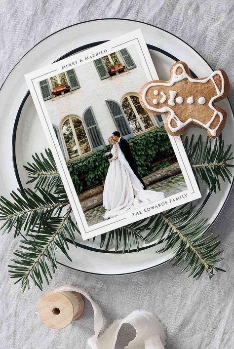 Photo For Christmas, Newlywed Christmas Card, Wedding Christmas Card, Etiquette Rules, Send Christmas Cards, Etsy Cards, Family Christmas Cards, Merry Christmas Wishes, Married Christmas