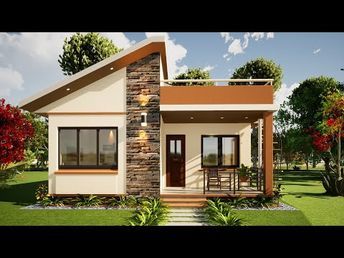 SMALL HOUSE DESIGN l 3 BEDROOM l 68 SQM - YouTube Small House Roof Design, Small Modern House Exterior, Small House Design Philippines, Small House Blueprints, Philippines House Design, Modern Bungalow House Design, Small Modern House Plans, Small Bungalow, Affordable House Plans