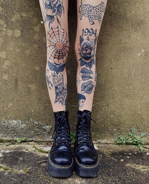 Gefällt 2,330 Mal, 3 Kommentare - Traditional Tattoo (@traditionalartist) auf Instagram: „Do you like Dr. Martens? How many pairs do you have?  Write in the comments and tag a friends 👇👇👇…“ Sorry Mom Tattoo, Traditional Tattoo Woman, Old School Tattoos, Leg Tattoos Women, Leg Sleeve Tattoo, Old Tattoos, Knee Tattoo, Tattoo Illustration, Book Tattoo