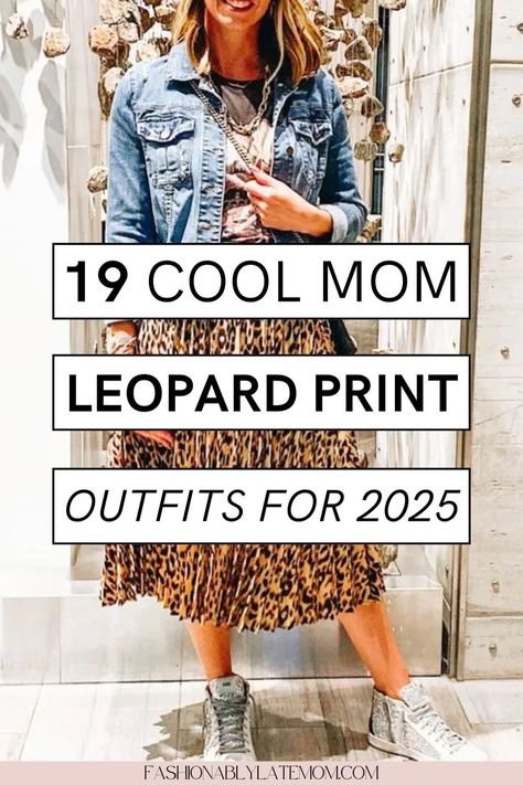 Trendy moms, elevate your wardrobe with these Leopard Print Outfits! Our post shows how to turn a basic Mom Outfit into a statement look with Women's Style tips for embracing this popular print. Whether you're running errands or meeting friends, these Women's Fashion ideas are perfect for looking effortlessly stylish. Leopard Booties Outfit, Women's Style Tips, Leopard Print Shoes Outfit, Leopard Pants Outfit, Chic Mom Outfits, Leopard Print Outfit, Printed Skirt Outfit, Denim Shirt Outfit, Trendy Mom Outfits