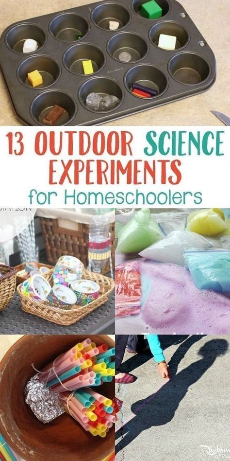 Are you looking for a fun science experiment that you can do outdoors with your kids or homeschool group? Then check out these 13 Outdoor Science Experiments For Homeschoolers! From learning about static electricity to making out-of-this-world rockets, #idiscoverwhy #scienceexperiments #parentsandkids #STEM Outdoor Science Experiments, Outdoor Experiments, Outdoor Science, Homeschooling Science, Outdoor Learning Activities, Homeschool Fun, Experiments Kids, Stem Ideas, Kid Science