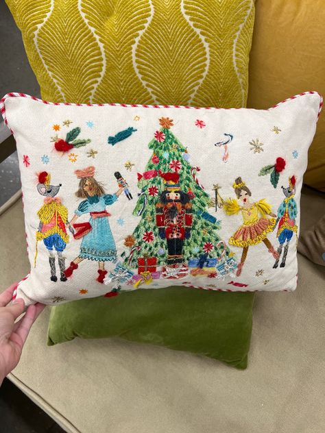 Unique Christmas Decorations, Percabeth, Merry Little Christmas, Christmas Mood, Nutcracker Christmas, Embroidered Pillow, Christmas Deco, World Market, Cozy Christmas