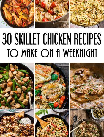 30 Delicious Skillet Chicken Recipes To Make On A Weeknight! #chicken #dinner | yummyaddiction.com Chicken Recipes On The Stove, Skillet Chicken Recipes, Cast Iron Chicken Recipes, Skillet Chicken Recipes Easy, Cast Iron Skillet Recipes Dinner, Chicken Fillet Recipes, Rv Cooking, Easy Skillet Chicken, Electric Skillet Recipes