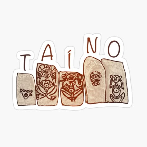 Puerto Rico Stickers, Tainos Puerto Rico, Taino Tattoos, Puerto Rico Art, Paper Box Template, Chest Piece Tattoos, Hawaiian Culture, Ancient Civilization, Art Painting Gallery