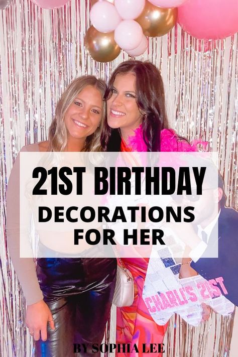 My best friend is turning 21 this month and I want to go ALL OUT! These 21st birthday decorations are perfect!! 21st Birthday With Friends, 21 Birthday Backdrop Ideas, Best Friends 21st Birthday, 21 Birthday Ideas Decoration, Birthday Hotel Decorations For Her 21, Diy 21st Birthday Decorations, 21st Birthday Brown Paper Sign, 21st Birthday Decorations Diy, 21st Birthday Ideas Decorations