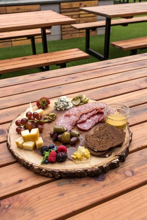 Charcuterie board at Park 101, a Carlsbad restaurant in San Diego. La Jolla Mom Charcuterie Board Restaurant, Carlsbad Restaurants, Charcuterie Picnic, Garden Pub, Dnd Party, Restaurant Plates, Dreamy Destinations, Wild Bear, San Diego Restaurants