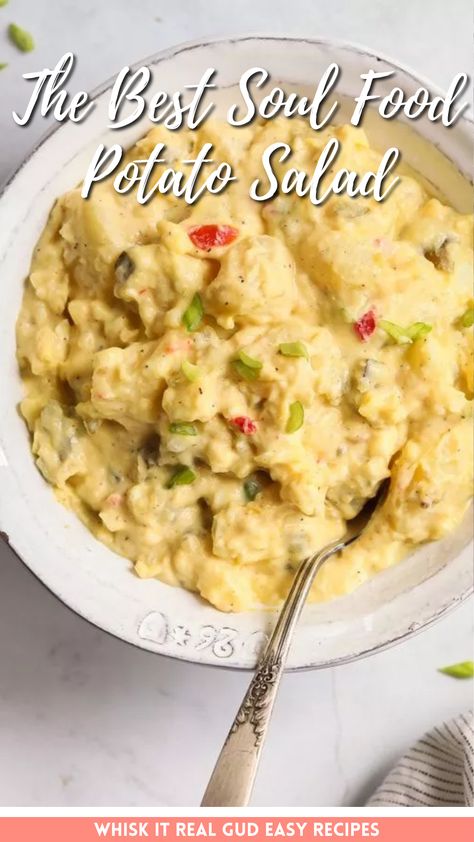 Potato Salad in a bowl. Soul Food Potato Salad, Potato Salad With Mustard, Wedges Potato, Cooking Soul Food, Potato Salad Mustard, Southern Potato Salad, Bbq Cookout, Potato Salads, Southern Recipe