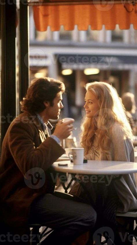 Beautiful couple having coffee on a date, Generative AI Cute Couple Coffee Date, Couples Having Coffee, Coffee Date Couple, Couple Having Coffee, Date Couple, Having Coffee, Couple Coffee, Cute Coffee, Coffee Date