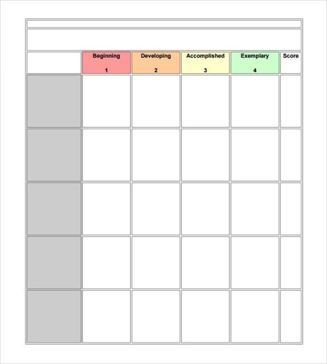 Blank Rubric Template – 6+ Free Printable PDF, Word, Excel Format Download | Free & Premium Templates Rubric Template, Bingo Template, Obituaries Template, Writing Rubric, Performance Evaluation, Type Of Writing, Template Google, Educational Websites, Templates Free Download