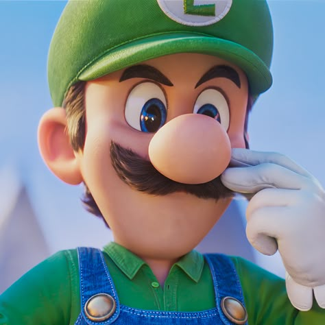 Luigi, voiced by Charlie Day, in the “Super Mario Bros Movie” (2023). Luigi Funny, Luigi Pfp, Green Warrior, Zodiac Couples, Mario Movie, The Super Mario Bros Movie, Super Mario Bros Movie, Peach Mario, Mario Fan Art