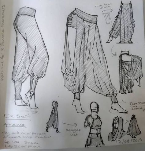 Styled Clothes, Ako Kresliť, Desert Fashion, Clothing Design Sketches, 캐릭터 드로잉, Fashion Design Drawings, Drawing Clothes, 영감을 주는 캐릭터, Art Tutorials Drawing