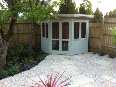 Shed Home Ideas, Tiny House Backyard, Backyard Tiny Guest House, Outhouse Shed, Garden Sheds Uk, Backyard Tiny House, Tiny Guest House, Summer House Interiors, Garden Log Cabins