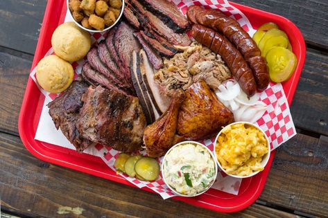 American Diner Menu, Bbq Tray, American Bbq, Diner Menu, Full Meals, Fast Casual Restaurant, Texas Bbq, Bbq Sides, Chicken Fried Steak