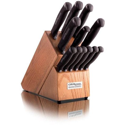 Cold Steel kitchen Classic Wood Block Knife Set Motorized Roller Shades, Best Kitchen Knives, Boning Knife, Pots And Pans Sets, Knife Block Set, Nonstick Cookware, Knife Set Kitchen, Bread Knife, Steak Knives