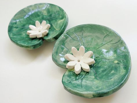 Lilypad lotus ceramic incense stick or cone holder | Flickr Pottery Incense, Incense Cone Holder, Lotus Incense, Sculpture Art Clay, Ceramic Incense Holder, Incense Cone, Ceramic Incense, Tanah Liat, Keramik Design