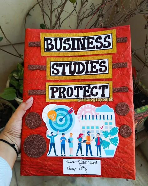 Project Files Business Studies File Cover, Business Studies Project File Cover Ideas Class 12, Bst Project Cover Page Ideas, Commerce Project Ideas, Business Studies Project Cover Page, Project File Ideas, Business Studies Project, Marketing Management Project, Ring File