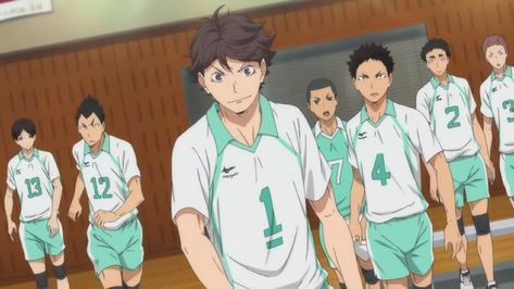 Aoba Johsai | Haikyuu!! Haikyuu Season 2, Matsukawa Issei, Tooru Oikawa, Watch Haikyuu, Aoba Johsai, Oikawa Tooru, Haikyuu 3, Team Pictures, Volley Ball