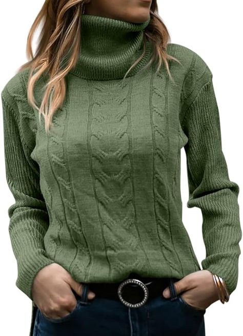 Casual and lovely, this top features Turtleneck , long sleeves with ribbed knit. The slim-fit style and stretchy fabric that perfect to show your body shape! Women Sweaters, Estilo Chic, Womens Turtleneck, Jairzinho, Everyday Dresses, Look Casual, Prom Party Dresses, Hoodie Top, Sleeve Designs