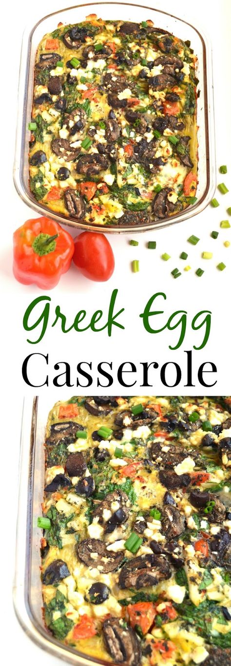 Breakfast Casserole Crockpot, Casserole Crockpot, Greek Breakfast, Pub Grub, Healthy Breakfast Casserole, Breakfast Egg Casserole, Crockpot Breakfast Casserole, Egg Bake, Greek Flavors