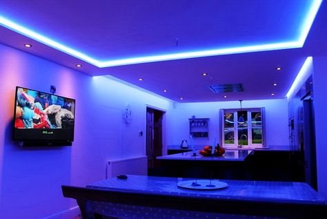 150 LED Lighting Ideas For Home Projects Uni House, Led Room Lighting, Amazing Rooms, Residential Kitchen, Room Designer, Led Lighting Bedroom, Gym Studio, Electrical Services, Rgb Led Strip Lights