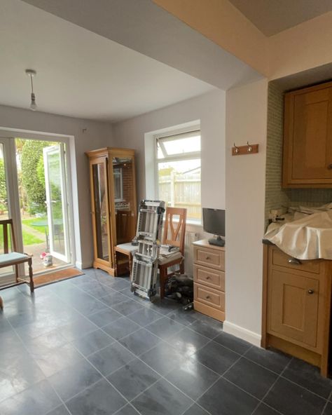 Just finished a kitchen and extension for a lovely couple in Allington, Maidstone today! We sanded walls, skirting, filled cracks and holes, and applied a stunning Dulux Rock Salt to the ceiling and walls, along with a quick dry Satin wood to all woodwork. It was a 9-5 job, and we managed to complete one room. Tomorrow, we’ll be tackling their hallway and doors! 🎨💪 #paintanddecorating #highquality #proffessionaldecorating #maidstonedecoratingservice Dulux Rock Salt Hallway, Dulux Rock Salt, 9 5 Job, Rock Salt, Lovely Couple, A Kitchen, Quick Dry, Hallway, Salt