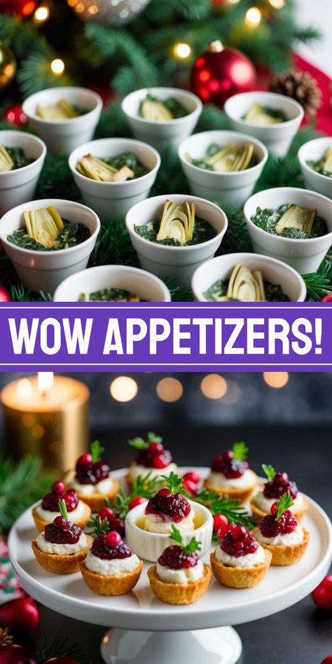 This Pinterest pin showcases festive finger food appetizers perfect for a Christmas gathering. It features images of holiday-themed snacks, inspiring viewers to create a delightful spread for their guests Easy Holiday Snacks, Christmas Appetizer Recipes, Fancy Appetizer Recipes, Christmas Appetizers Easy, Easy Finger Foods, Savory Dips, Fancy Appetizers, Christmas Appetizer, Christmas Recipes Appetizers