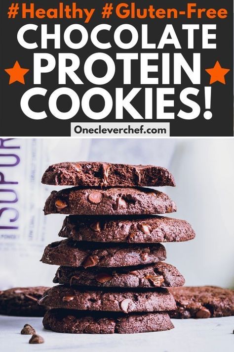 Chocolate Protein Cookies, Powder Cookies, Protein Powder Cookies, Protein Dessert, Hot Chocolate Fudge, Diet Cookies, Cookies Healthy, Protein Brownies, Keto Vegan