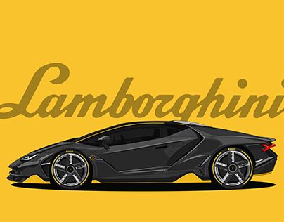 Lamborghini Vector, Lamborghini Centenario, Graphic Design Illustration Adobe Illustrator, Illustration Adobe Illustrator, Super Cars, Graphic Design Illustration, Design Illustration, Lamborghini, To Draw