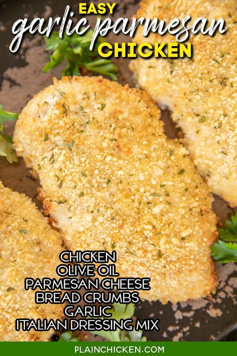 Breaded Garlic Parmesan Chicken, Recipes Using Italian Dressing Packet, Italian Dressing Parmesan Chicken, Zesty Italian Dressing Chicken, Italian Bread Crumbs Chicken, Recipes With Italian Dressing Packet, Italian Chicken In Oven, Zesty Italian Chicken Baked, Good Seasons Italian Dressing Mix Recipe Chicken