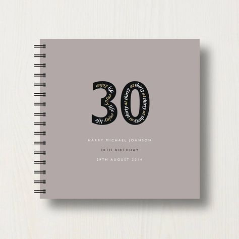 30th Birthday Scrapbook Ideas, Birthday Photo Album, Memory Album, August Birthday, Birthday Scrapbook, Memory Books, 30th Birthday, Photo Album, Unique Gifts