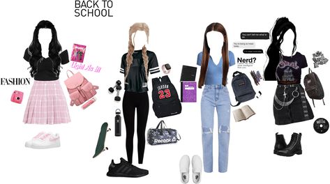 Stereotypes Outfit | ShopLook High School Stereotypes Outfit, School Stereotypes, High School Stereotypes, Mean Girls Outfits, Outfits Highschool, White Slip On Vans, School Outfits Highschool, High School Outfits, Shoplook Outfits