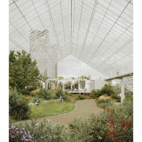 Plant Inspired Architecture, Greenhouse Architecture Design, Community Housing Concept, Community Hub Architecture, Urban Greenhouse, Typology Architecture, Greenhouse Architecture, Science Graphics, Traditional Greenhouses