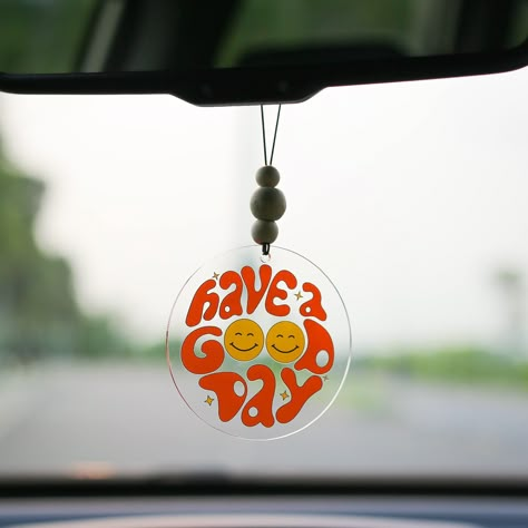 PRICES MAY VARY. This high-quality 2D flat mica plastic car ornament measures 3.5 inches and is 0.06 inches thick. The sleek and modern design features natural wood beads, adding a unique touch to your car or Christmas tree decorations. Comes with two versatile lanyards: one made of coir and the other elastic, allowing you to hang the ornament in multiple ways. Lightweight and durable construction ensures long-lasting enjoyment for both personal use and gifting. Ideal for car enthusiasts, as wel Unique Car Accessories, Cute Car Hanging Decor, Car Ornaments Mirror Diy, Wood Car Mirror Hanger, Rear View Mirror Vinyl, Acrylic Car Ornaments Mirror, Acrylic Car Charms Rear View Mirror, Rearview Mirror Decoration, Cute Car Decals