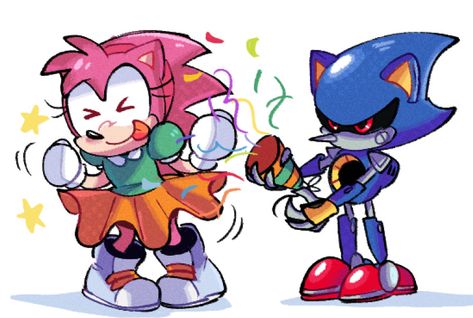 Rosy The Rascal, Metal Sonic, Amy The Hedgehog, Super Powers Art, Classic Sonic, Sonic And Amy, Sonic Funny, Sonic Franchise, Sonic 3