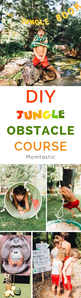 I transformed my backyard into a jungle obstacle course that was both manageable to pull together and affordable (because I wanted to keep it fun for ALL of us)… and I had four little cubs run through it. They had so much fun! Safari Obstacle Course, Jungle Obstacle Course, Diy Obstacle Course, Toddler Obstacle Course, Introducing Solid, Toddler Gym, Kids Obstacle Course, Gorilla Tag, First Foods