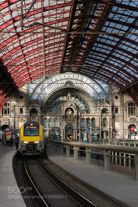 2018-10-01 Antwerp Belgium: Platforms and train hall with iron and glass vaulted ceiling of... 2018-10-01 Antwerp Belgium: Monumental train hall of Antwerp Central Station with train ready for departure. All covered by the huge iron and glass vaulted ceiling.   Antwerp Belgium. Antwerp Central Station, Cheap Plane Tickets, Airplane Tickets, Antwerp Belgium, Speed Training, Airline Tickets, Central Station, Cheap Travel, Vaulted Ceiling