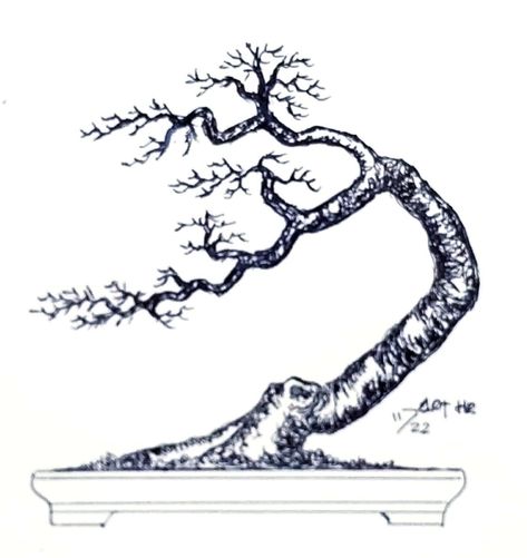 Bonsai Design, Bonsai Ideas, Bonsai Styles, Bonsai Flower, Bonsai Art, Bonsai Tree, Sketch, Gems, Humanoid Sketch