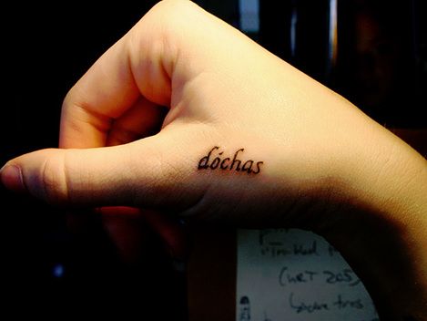 Irish Gaelic Tattoo, Gaelic Tattoo, Ireland Tattoo, Gaelic Words, Tattoos And Meanings, Irish Words, Irish Tattoos, Faith Tattoo, Irish Gaelic