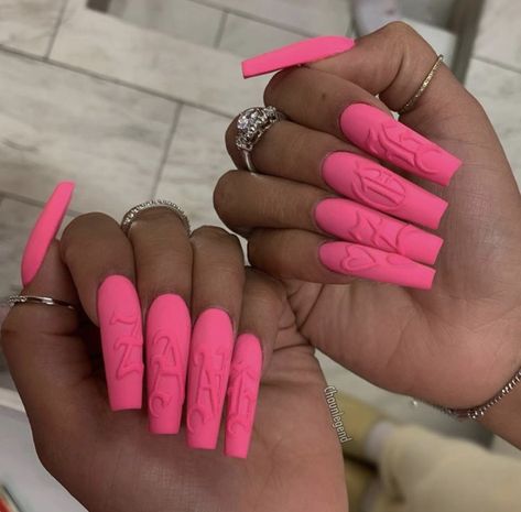 Old English Nails, Acrylic Nails Coffin Ombre, Light Pink Acrylic Nails, Poppin Nails, Glitter Nails Acrylic, Purple Acrylic Nails, Red Acrylic Nails, Hot Pink Nails, Blue Acrylic Nails