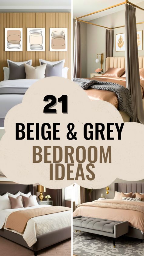 21 Beautiful and Inspiring Beige and Grey Bedroom Ideas for a Dreamy Retreat - Style Zuri Shoji White Bedroom, Grey Beige Bedroom, Gray And Beige Bedroom Ideas, Beige And Grey Bedroom, Beige Bedroom Ideas, Grey Bedroom Ideas, Shoji White, Beige Bedroom, Grey Bedroom