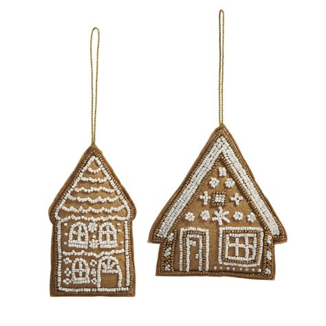 Item Details Gingerbread Felt Ornaments, Seed Bead Ornaments, Disney Christmas Village, Felt Plushies, Gingerbread House Ornament, Pantry Gifts, Icing Decorations, Raz Imports, Gingerbread Ornaments