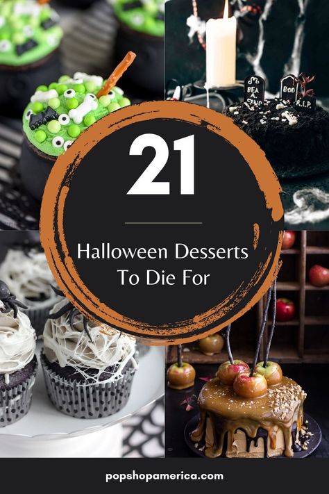 Witch Dessert Ideas, Elegant Halloween Dessert, Cauldron Dessert Ideas, Cauldron Brownies, Cauldron Cupcakes Halloween, Pumpkin Popcorn Balls, Witches Cauldron Brownies, Witch Desserts, Cauldron Brownie Bites