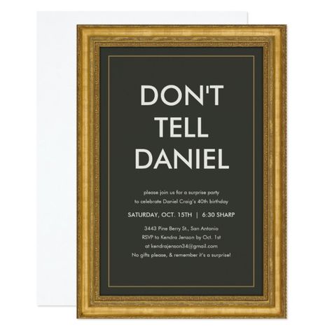 Surprise Party Don¡¯t Tell Invitations #Ad , #spon, #Invitations#created#Party#Shop Birthday Invitations For Men, Surprise 50th Birthday Party, Surprise 60th, Surprise 40th, Surprise 50th, Surprise Party Invitations, 60th Birthday Party Invitations, Surprise Birthday Invitations, Retirement Party Invitations