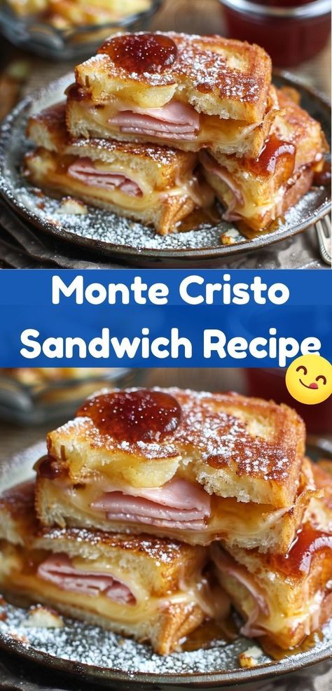 Looking for a sandwich idea? Try this Monte Cristo Sandwich Recipe. It’s a flavorful option for dinner recipes, sandwich recipes healthy enough for lunch, and a creative choice for your next meal. Sandwich Recipes Healthy, Sandwich Guide, Winter Sandwiches, Sandwich Recipes Dinner, Fall Sandwiches, Turkey Sandwich Thanksgiving, Monte Cristo Sandwich Recipe, Turkey Sandwiches Recipes, Monte Cristo Sandwich