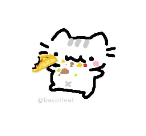 Cute Easy Doodles, Taco Cat, Goofy Drawing, Cute Cat Drawing, Cat Doodle, Silly Cats Pictures, Little Doodles, Cat Icon, Cute Doodles Drawings