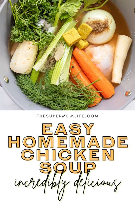 This homemade chicken soup is classic family favorite, packed with veggies, chicken, and lots of fresh dill. Perfect for the holidays or when you need some comfort food.